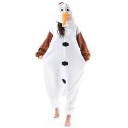 Beauty Shine Unisex Erwachsene Cartoon Kostüm Halloween Weihnachten Onesies Plüsch Cosplay Pyjama, Olaf, S von Beauty Shine