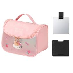 Große Kapazität Kosmetiktasche Make-up Tasche Kulturbeutel Verpackung Tasche für Frauen, Pink-a, Niedlich von BeautyTimes