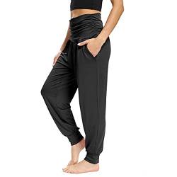 BeautyWill Haremshose für Frauen hohe Taille Yoga Workout lässig locker weicher Modal Pilates-Hose von BeautyWill