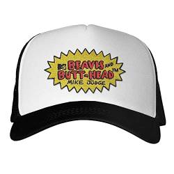 Beavis and Butt-Head Offizielles Lizenzprodukt Trucker Cap (Weiß-Schwarz), One Size von Beavis and Butt-Head