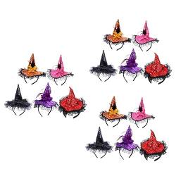 Beavorty 15 Stk Halloween-Stirnband kopfschmuck Mini schmücken Hut Requisiten Fräulein Kopfbedeckung Stoff von Beavorty