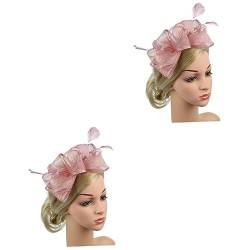 Beavorty 2 Stück Fascinator Stirnbänder Mesh Requisiten Stirnband Mit Und Zubehör Damen Mädchen Damen Hüte Clip A Tee Hochzeit Frauen Kopfbedeckung Party Haar Für Fascinators Hut von Beavorty