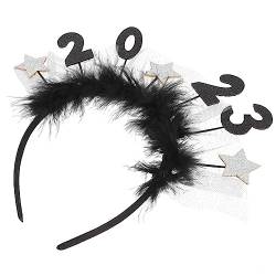 Beavorty 2023-Stirnband Haargummis Für Kleine Mädchen Glitzernde Haar-Accessoires Pailletten-Stirnband Neujahrs-Fotoautomaten-Requisiten Abschluss-Stirnband 2023 Led-Blinkende von Beavorty