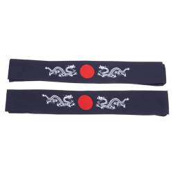 Beavorty 2st Bushido-stirnband Haarband Bandana-stirnbänder Für Damen Schwarzes Stirnband Karate Japanische Kopfbedeckung Laufbekleidung Für Bandana Stirnband Helm Laufen Fitness Baumwolle von Beavorty