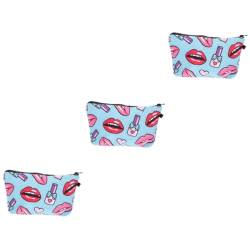 Beavorty 3st Lippen Kosmetik Tasche Reisetaschen Combo-Platte Reisen Polyester Perlmutt von Beavorty