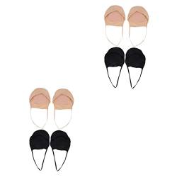 Beavorty 4 Paare Unsichtbare Strumpfhalter Schuhsocken für Damen Badezimmer-Organizer-Arbeitsplatte aussetzen Toe-Topper-Socken Fersensocken für Damen sommerlicher Stil Zehensocken Show von Beavorty