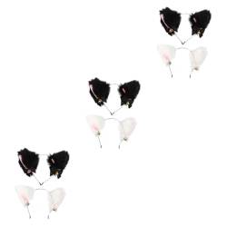Beavorty 6 Stk Stirnband Mit Katzenohren Kuscheltier K Kaninchenfell Kind Krawatte Weiß Zubehör von Beavorty