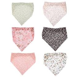 Beavorty 6Pcs Floral Elastische Haar Schal Stirnband Elastische Haar Bandanas Boho Gedruckt Dreieck Kopf Schal Haarband Kopftuch für Frauen Mädchen Lauf Yoga Strand Mixed Farbe von Beavorty