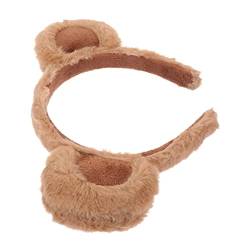 Beavorty Bärenohr Stirnband Haarreifen Mit Tierohren Bärenohren Cosplay Tierische Stirnbänder Bären-kostüm-stirnband Bärenkopfbedeckung Plüsch-stirnband Süßes Kind Kopfhörer Mädchen Stoff von Beavorty