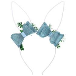 Beavorty Kaninchen-Stirnband kinder stirnband stirnbänder kinder süße Stirnbänder glitzerschleifen stirnbänder Blumenstirnbänder für Damen Stirnband mit Tierohren Osterhasen- -Stirnband von Beavorty