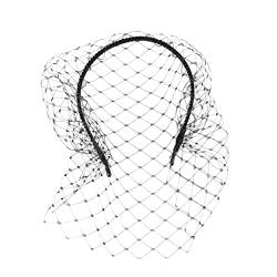 Beavorty Schwarzes Schleier-stirnband Damen Stirnbänder Eleganter Teeschleier Mesh-schleier-haarband Schleier Für Hochzeitsfeiern Frau Haarband Mesh-stirnband Hochzeitskleid Braut Haarnadel von Beavorty