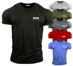 BEBAK Workout-Top f?r Herren, Fitness-T-Shirt, Bodybuilding-T-Shirt, Workout-Top, Trainings-Tops, Arnold Schwarzenegger inspiriertes Design, T-Shirt, MMA, Schwarz, XXXXXL von Bebak Active