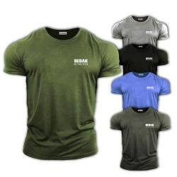 Bebak Herren Gym T-Shirt – Bodybuilding T-Shirts – Gym Kleidung – Workout Tops – Training Top – Arnold Schwarzenegger inspiriertes Design T-Shirt – ( Grün L) von Bebak Active