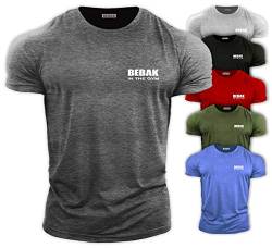 Bebak Herren Gym T-Shirt – Bodybuilding T-Shirts – Gym Kleidung – Workout Tops – Training Top – Arnold Schwarzenegger inspiriertes Design T-Shirt (Charcoal XL) von Bebak Active