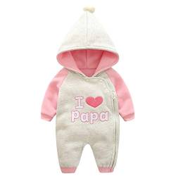 Bebone Baby Kleidung Mädchen Winter Strampler I Love Mama I Love Papa (I Love Papa 2, 18-24Monate/90cm) von Bebone