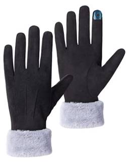 Becellen Handschuhe Damen, Winddicht Thermo Touchscreen Winterhandschuhe Elegante Winter Warme Handschuhe für Kinder Mädchen Mutter Tochter von Becellen