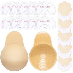 Becellen Klebe BH Push Up, Lifting Unsichtbarer BH Wiederverwendbare BH Rückenfrei mit Nipple Cover und Brusthebe-Pads von Becellen