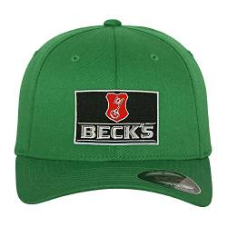 Beck's Offizielles Lizenzprodukt Beer Patch Flexfit Cap (Grün), Klein/Mittel von Beck's