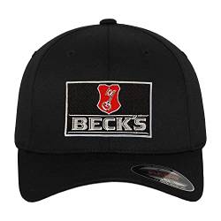 Beck's Offizielles Lizenzprodukt Beer Patch Flexfit Cap (Schwarz), Klein/Mittel von Beck's