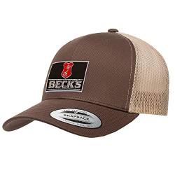 Beck's Offizielles Lizenzprodukt Beer Patch Premium Trucker Cap (Braun-Khaki), Einheitsgröße von Beck's