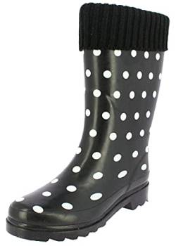 Beck Damen Dots Gummistiefel, Schwarz, 36 EU von Beck