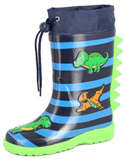 Beck Jungen Dinoworld Gummistiefel, Blau, 32 EU von Beck