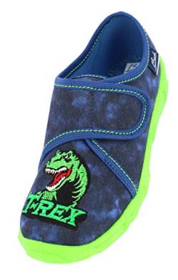 Beck Jungen T-Rex Hausschuh, Blau, 29 EU von Beck