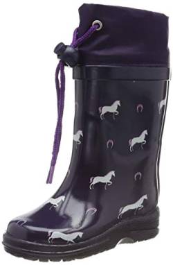 Beck Mädchen Horses Gummistiefel, Violett, 27 EU von Beck