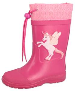 Beck Mädchen Unicorn Gummistiefel, Pink, 34 EU von Beck