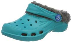 Beck Unisex Kinder Clogs warm Flacher Slipper, Türkis, 24 EU von Beck