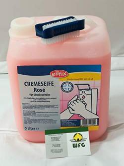 Eilfix hygienische und hautfreundliche Cremeseife Handseife Rosè für Druckspender, Inhalt:5 l von Becker