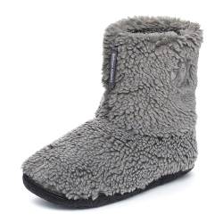 Bedroom Athletics Gosling Herren Sherpa-Slipper mit Schneespitze, weich, warm, Reißverschluss, Memory-Schaum, langlebig, maschinenwaschbar, Verwaschenes Grau, 42/44 EU von Bedroom Athletics