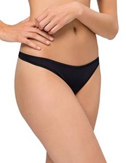 BeeDees Damen Hüftstring Stepy Soft String (5-er Pack) schwarz | 42 von BeeDees