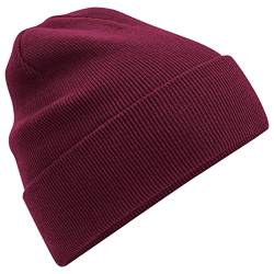 Beechfield B45N Organic Cotton Original Cuffed Beanie - Burgundy von Beechfield