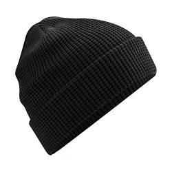 Beechfield B52N Organic Cotton Waffle Beanie - Black von Beechfield