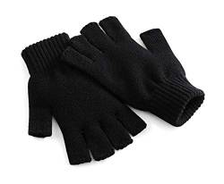 Beechfield Fingerless Gloves (S/M, black) von Beechfield