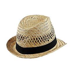 Beechfield - Unisex Sommer Strohhut 'Summer Trilby' Small / Medium,Natural von Beechfield