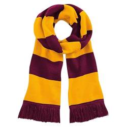 Beechfield Unisex Stadium Scarf Schal, Mehrfarbig (Burgundy/Gold 00), One Size von Beechfield