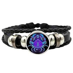 Beedozo 12 Sternzeichen-Armbänder - Sternzeichen-Seil-Armband | Handgefertigtes gewebtes Sternzeichen-Wickelarmband als Geschenk für Erwachsene von Beedozo
