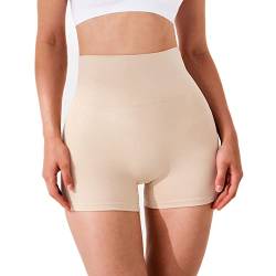 Beehsinho Damen Miederhose Figurenformend Miederpants Kurz Taille Shapewear Unterwäsche Bauchweg Unterhose Shorts Body Shaper (Beige, XXXL-XXXXL) von Beehsinho