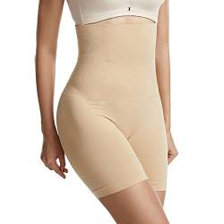 Beehsinho Miederhose Damen Bauchweg Body Shapewear Taille Shaper Hohe Miederpants Figurenformend Bauch Unterwäsche Kontrolle Thigh Slimmer (as3, Alpha, 3X_l, Regular, Regular, Beige) von Beehsinho