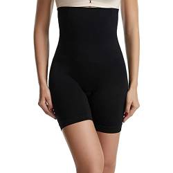 Beehsinho Miederhose Damen Bauchweg Body Shapewear Taille Shaper Hohe Miederpants Figurenformend Bauch Unterwäsche Kontrolle Thigh Slimmer (as3, Alpha, 3X_l, Regular, Regular, Schwarz) von Beehsinho