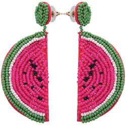 Mode Hand Gefertigte Perlen Ohrringe Frucht Drachen Frucht Form Nette BöHmische Hochzeit Schmuck Party AnhäNger Ohrringe Rose Rot von Beelooom