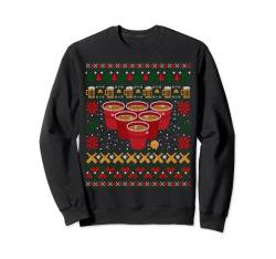 Lustiger Beer Pong Ugly Christmas Sweater Geschenk Sweatshirt von Beer Pong Christmas Shirts