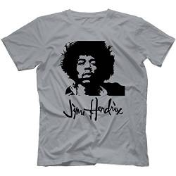 Jimi Hendrix Autograph T-Shirt, Grau, Large von Bees Knees Tees