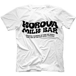 Korova Milk Bar A Clockwork Orange Inspired T-Shirt, Weißß, Large von Bees Knees Tees