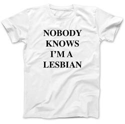 Nobody Knows I'm A Lesbian T-Shirt von Bees Knees Tees