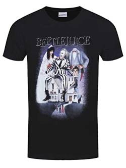 Beetlejuice Herren Poster Logo T-Shirt schwarz, Schwarz, M von Beetlejuice