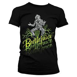 Beetlejuice Offizielles Lizenzprodukt Damen T-Shirt (Schwarz), Large von Beetlejuice