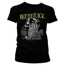 Beetlejuice Offizielles Lizenzprodukt Headstone Damen T-Shirt (Schwarz), Small von Beetlejuice